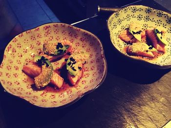 Close-up of vegetables in plate