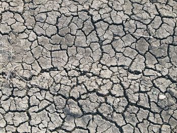 Full frame shot of cracked land