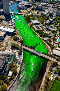 High angle view of cityscape
