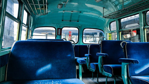 Empty seats in train