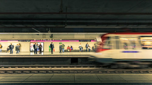 Train at railroad station platform