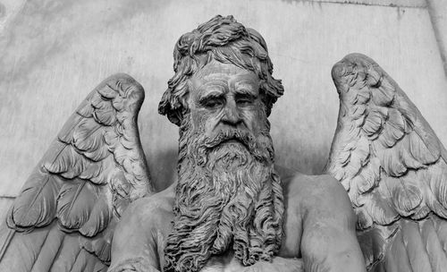 Close-up of angel statue