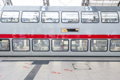 Train at railroad station platform