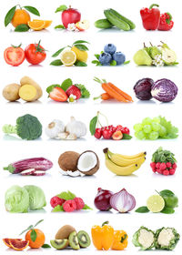 Directly above shot of fruits served on table