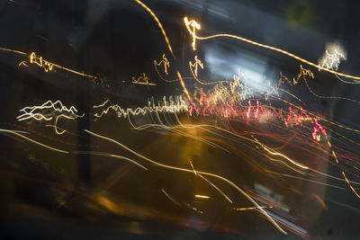 Light trails at night