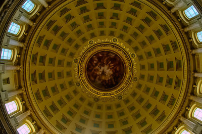 Directly below shot of dome of building