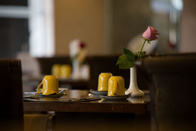 Close-up of food on table