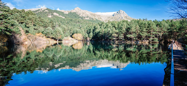 Reflections in mountain lake