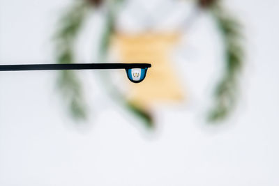 Reflection of guatemalan flag on water drop