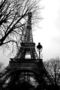 Low angle view of eiffel tower