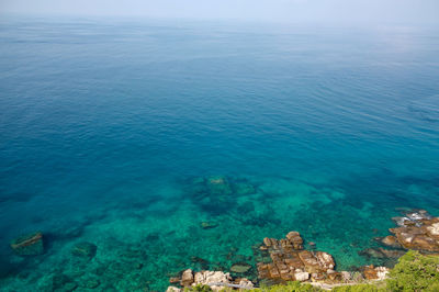 High angle view of sea