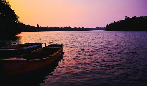 Sunset over river