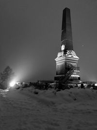 View of building against clear sky during winter