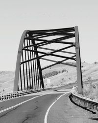 View of suspension bridge against sky