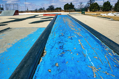 Snow is melting at the skate park