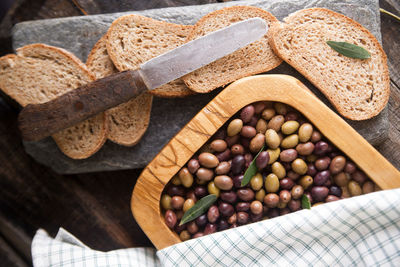 Close-up of rustic snack