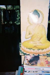 Close-up of statue in temple