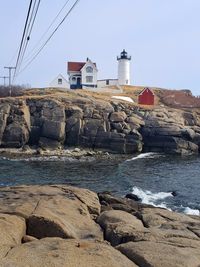Historic nubble lighthouse in maine