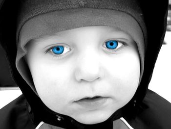 Close-up portrait of cute girl