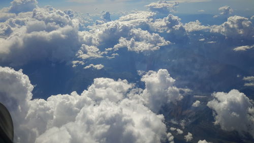 Aerial view of clouds in sky