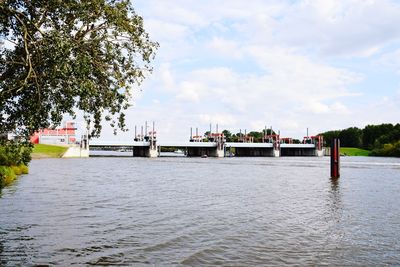 Scenic view of river against sky