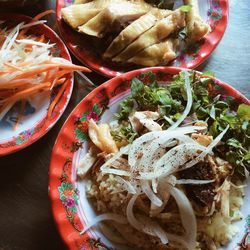 Close-up of food served in plate