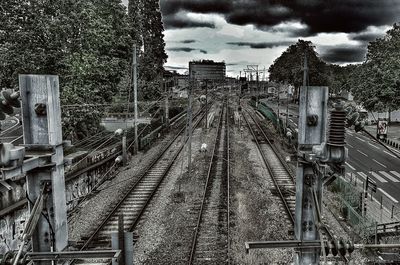 Cloudy sky over city