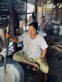 People holding food