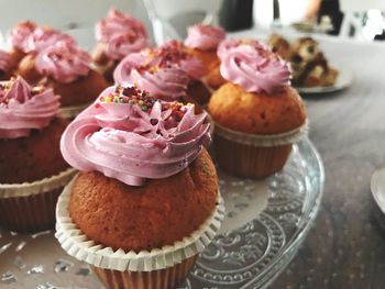 Close-up of cupcakes