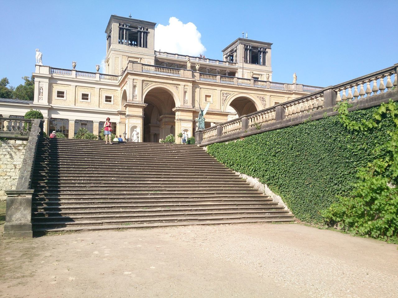 architecture, built structure, building exterior, clear sky, place of worship, religion, steps, church, history, spirituality, blue, sky, travel destinations, sunlight, the way forward, facade, day, famous place