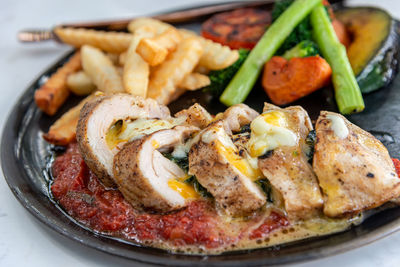 Close-up of food in plate