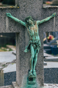 Close-up of old statue