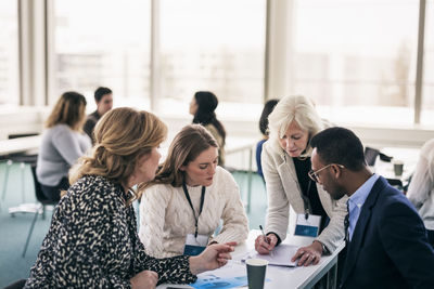 Group of people having business seminar