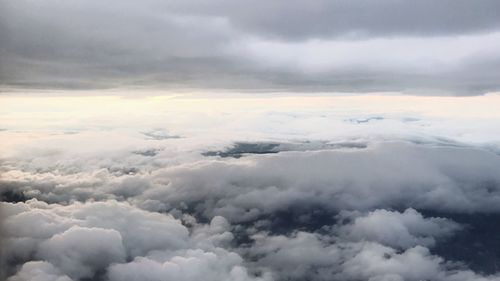 Aerial view of clouds over landscape