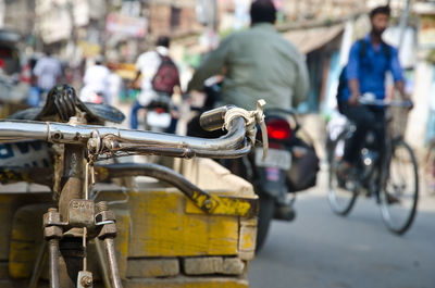 Bicycle on street in city