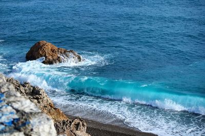 Scenic view of sea waves