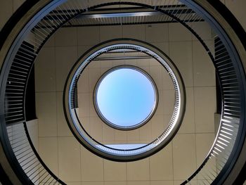 Low angle view of skylight against sky