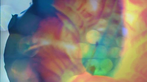 Close-up of colorful blurred background