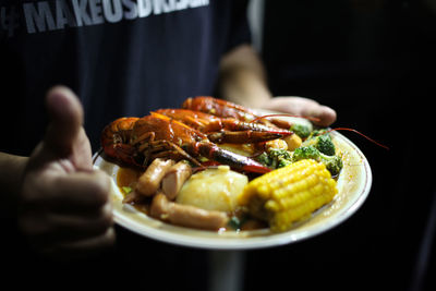 Close-up of food in plate