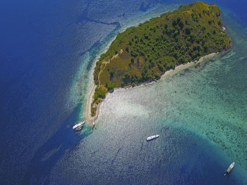 High angle view of island