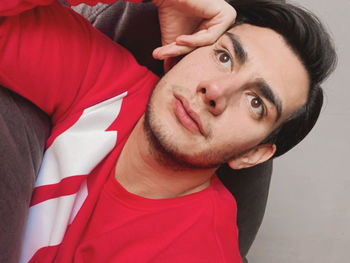 Close-up portrait of young man smiling