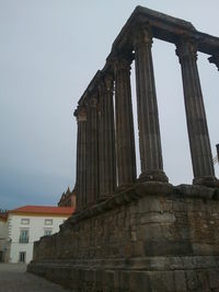 Low angle view of built structure against sky