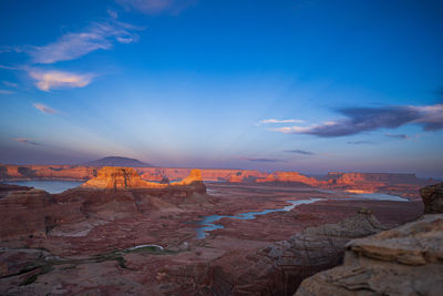 Lake powell viewed from alstrom point during sunset may 2022