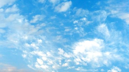 Low angle view of clouds in sky