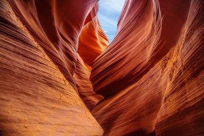 Rock formations at antelope canyon