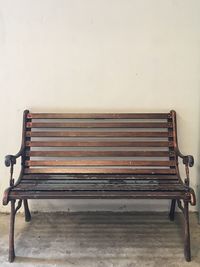 Close-up of wooden bench