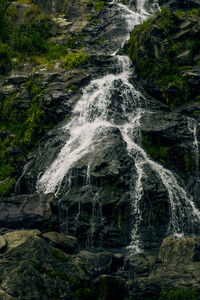 Scenic view of waterfall