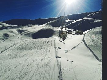 Scenic view of landscape against sky at sunset