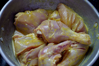 Close-up of meat in plate