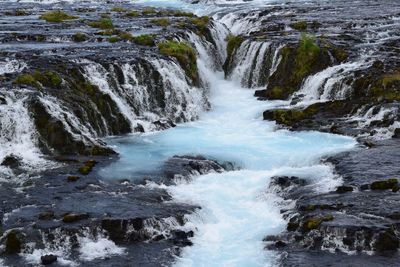 Scenic view of waterfall